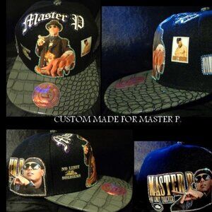 NWt one-of-a-kind handmade swarovski master p snapback hat